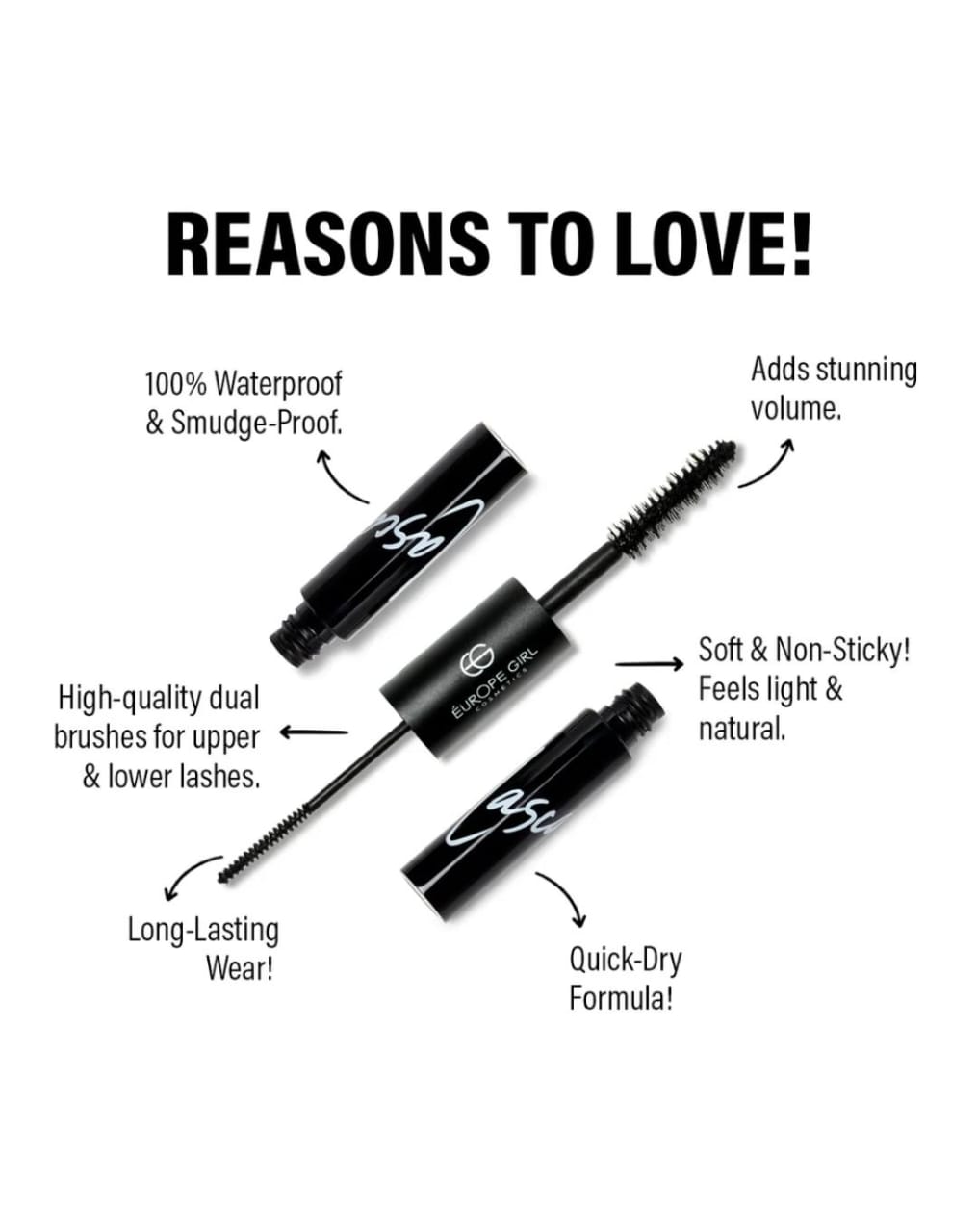 Europe Girl Water proof Mascara 2 in 1
